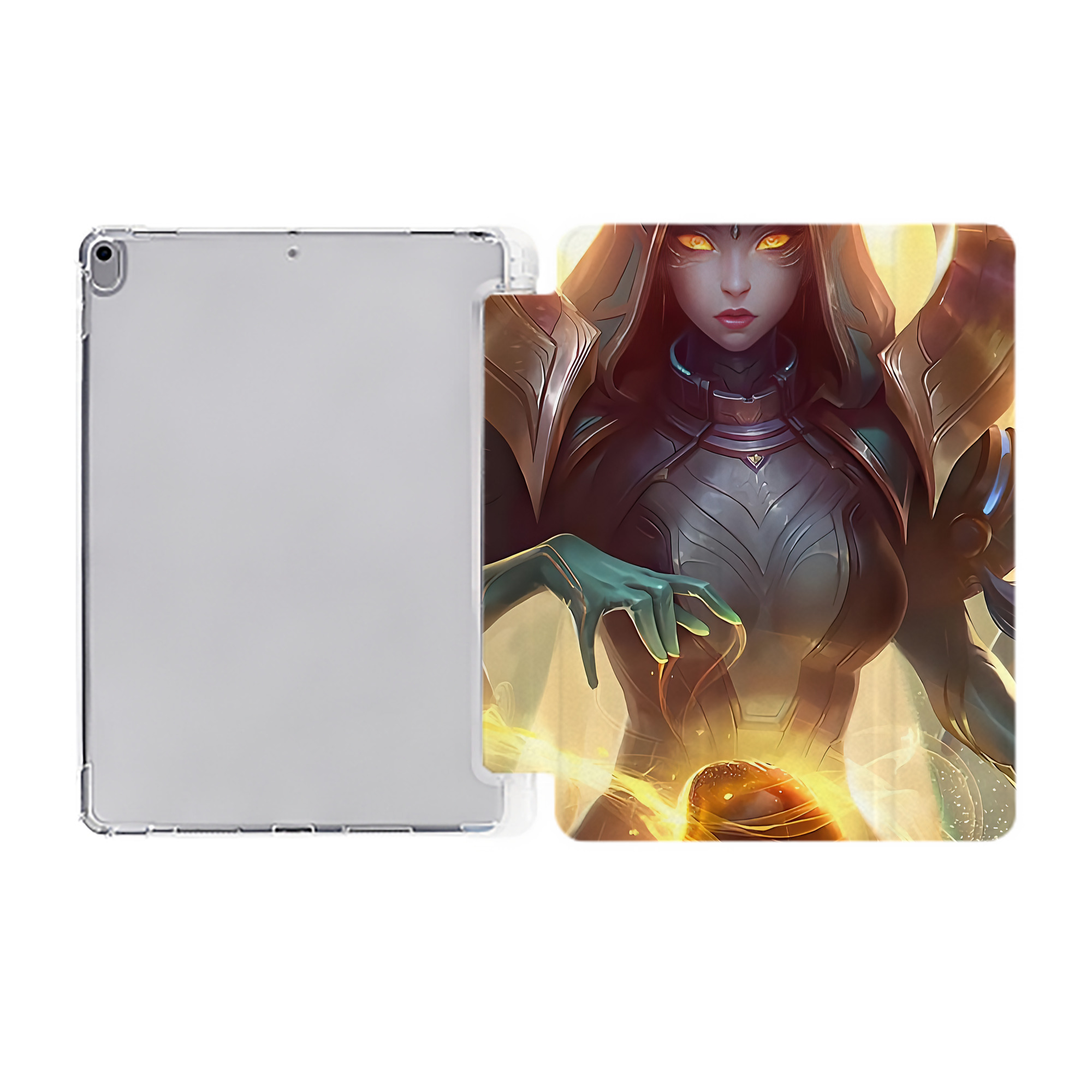 （画像用） リーグ・オブ・レジェンド League of Legends LOL IPad ケース ペン収納付き 三つ折りスタンド PUレザー×シリコン 対応機種9.5/10.5/10.9インチ